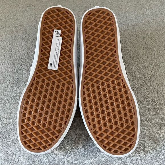 Vans Womens 10 Asher Suede Sherpa Classic Slip On Shoes VN0A5JLJBRC Birch Ivory - Picture 7 of 8